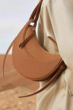 Solid Color Crescent Bag Single Shoulder Crossbody Bag