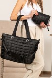 Solid Color Handbag Laptop Bag Zipper Fluffy Tote Bag