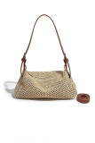 Retro One Shoulder Underarm Bag Beach Straw Woven Bag