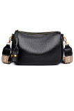 Retro Metal Buckle Lychee Patterned Crossbody Bag