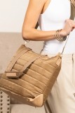Solid Color Handbag Laptop Bag Zipper Fluffy Tote Bag