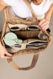 Solid Color Handbag Laptop Bag Zipper Fluffy Tote Bag