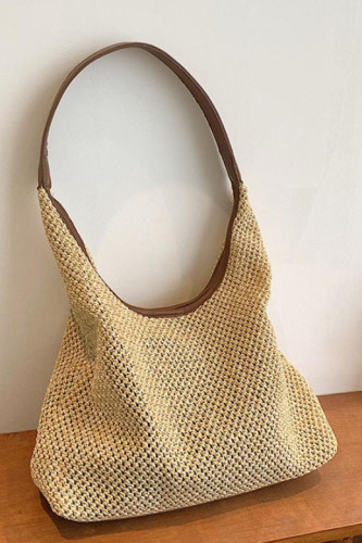 Vintage Woven Tote Bag Large Capacity Shoulder Bag