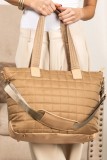 Solid Color Handbag Laptop Bag Zipper Fluffy Tote Bag