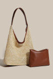 Vintage Woven Tote Bag Large Capacity Shoulder Bag