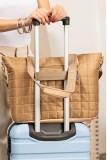 Solid Color Handbag Laptop Bag Zipper Fluffy Tote Bag