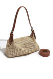 Retro One Shoulder Underarm Bag Beach Straw Woven Bag