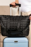 Solid Color Handbag Laptop Bag Zipper Fluffy Tote Bag
