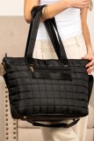 Solid Color Handbag Laptop Bag Zipper Fluffy Tote Bag