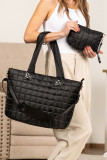 Solid Color Handbag Laptop Bag Zipper Fluffy Tote Bag