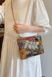 Embroidered One Shoulder Envelope Handbag