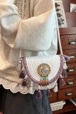 Ethnic Style Woven Single Shoulder Diagonal Cross Bag