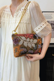Embroidered One Shoulder Envelope Handbag