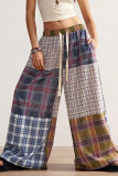 Vintage Bohemian High Waisted Printed Wide Leg Pants