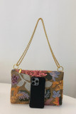 Embroidered One Shoulder Envelope Handbag