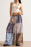 Vintage Bohemian High Waisted Printed Wide Leg Pants