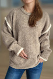 Round Neck Loose Versatile Thick Warm Pullover Sweater