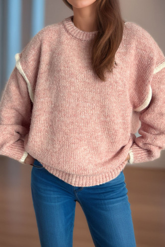 Round Neck Loose Versatile Thick Warm Pullover Sweater