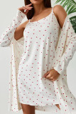 Love Printed Long Sleeved Pajamas Two-Piece Set