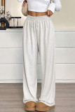 Solid Color High Elastic Waist Wide Leg Pants