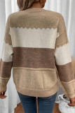 Round Neck Long Sleeved Loose Knit Sweater