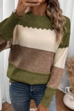Round Neck Long Sleeved Loose Knit Sweater