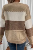 Round Neck Long Sleeved Loose Knit Sweater