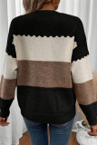Round Neck Long Sleeved Loose Knit Sweater