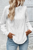 Button Long Sleeved Round Neck Casual T-Shirt