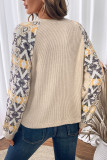 Long Sleeved Round Neck Ethnic Style T-Shirt
