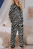 Leopard Print Zebra Print Shirt Pants Two-Piece Set Pajamas