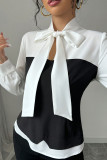 Butterfly Knot Simple Long Sleeved Shirt