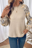 Long Sleeved Round Neck Ethnic Style T-Shirt