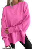 Solid Color Long Sleeved Round Neck Sweatshirt
