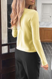 Solid Color Long Sleeved Button Knit Cardigan