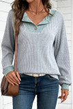 V-Neck Loose Long Sleeved Knitted Sweater