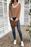 V-Neck Loose Long Sleeved Knitted Sweater