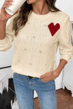 Love Round Neck Long Sleeved Knitted Sweater