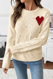 Love Round Neck Long Sleeved Knitted Sweater