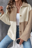 Lapel Long Sleeved Thick Plush Cardigan Jacket