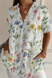 Large Size 3D Printed Lapel Short Sleeved Shirt