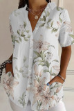 Large Size 3D Printed Lapel Short Sleeved Shirt