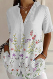 Large Size 3D Printed Lapel Short Sleeved Shirt