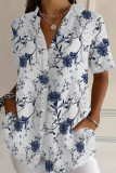 Large Size 3D Printed Lapel Short Sleeved Shirt