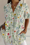 Large Size 3D Printed Lapel Short Sleeved Shirt