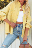 Retro Ripped Cardigan Long Sleeved Denim Shirt