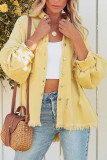 Retro Ripped Cardigan Long Sleeved Denim Shirt