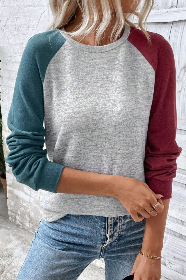 Large Size Round Neck Long Sleeved Sweatshirt