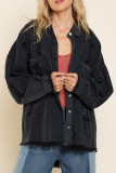 Retro Ripped Cardigan Long Sleeved Denim Shirt