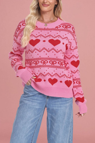 Christmas Printed Round Neck Long Sleeved Sweater